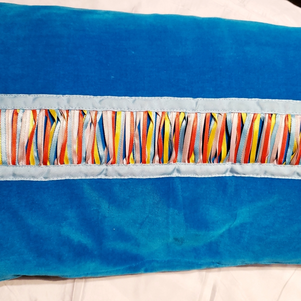 Turquoise Pillow with color accents